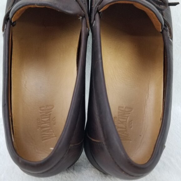 ✅Men\'s 13 The Walking Company Rex Moc Toe Brown Leather Loafers Casual Comfort main image 5